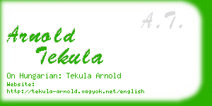 arnold tekula business card